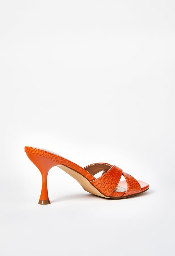 Lilia Heeled Sandal Mandarin Orange