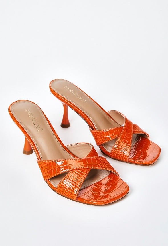 Lilia Heeled Sandal Mandarin Orange
