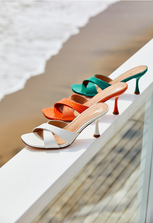 Lilia Heeled Sandal Mandarin Orange