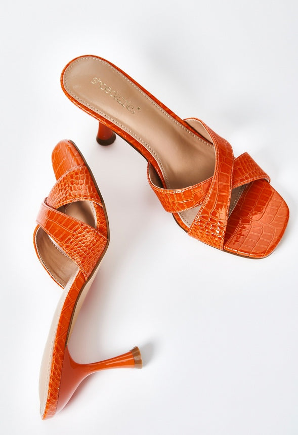 Lilia Heeled Sandal Mandarin Orange