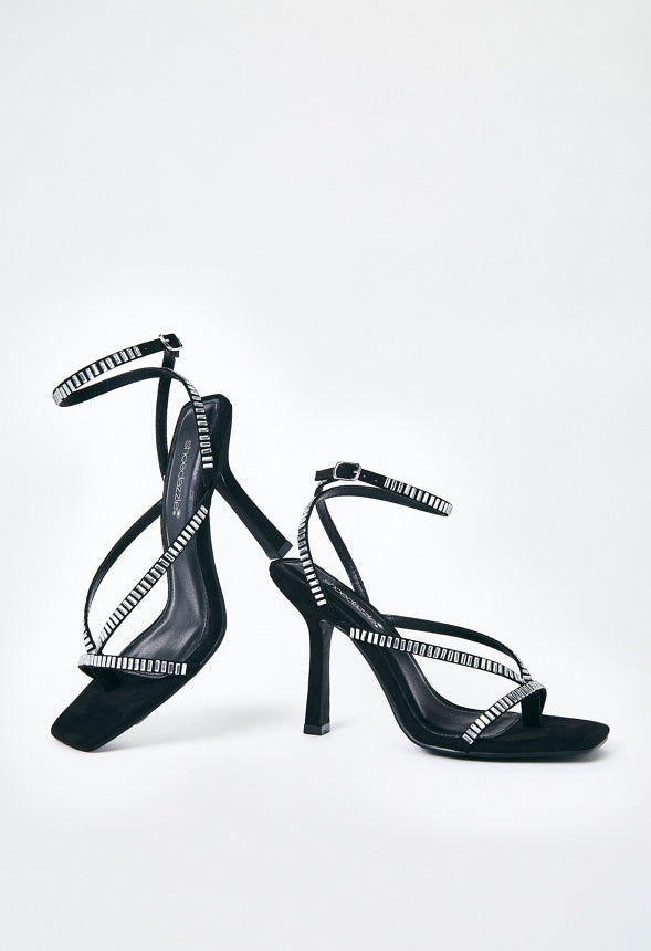 Margot Stiletto Sandal Clear/Black