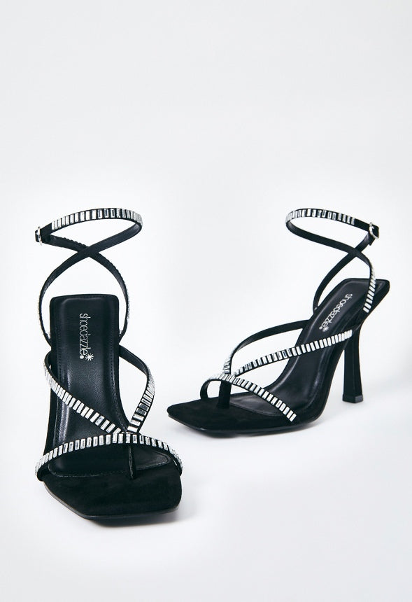 Margot Stiletto Sandal Clear/Black