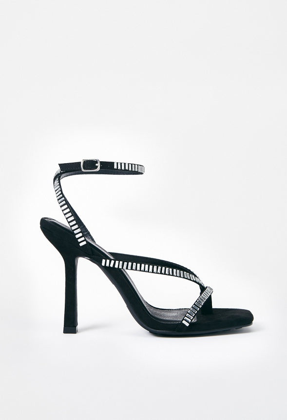 Margot Stiletto Sandal Clear/Black
