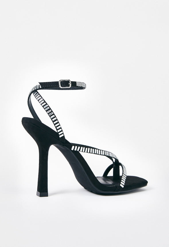 Margot Stiletto Sandal Clear/Black