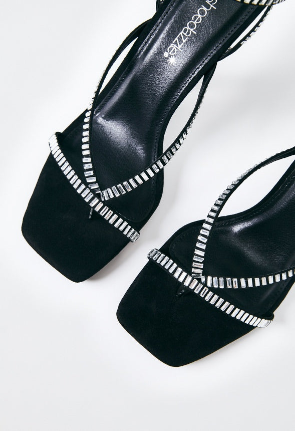 Margot Stiletto Sandal Clear/Black