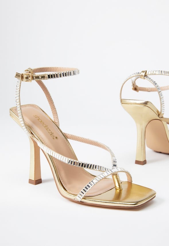 Margot Strappy Sandal Clear/Gold