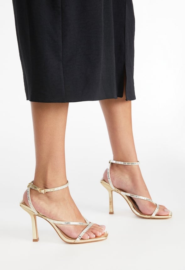 Margot Strappy Sandal Clear/Gold