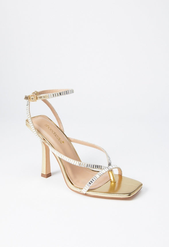 Margot Strappy Sandal Clear/Gold