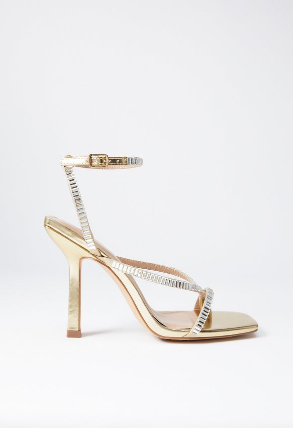 Margot Strappy Sandal Clear/Gold