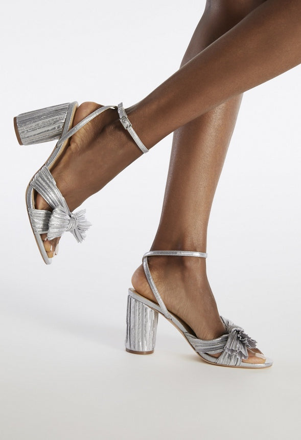 Poppy Heeled Sandal Silver