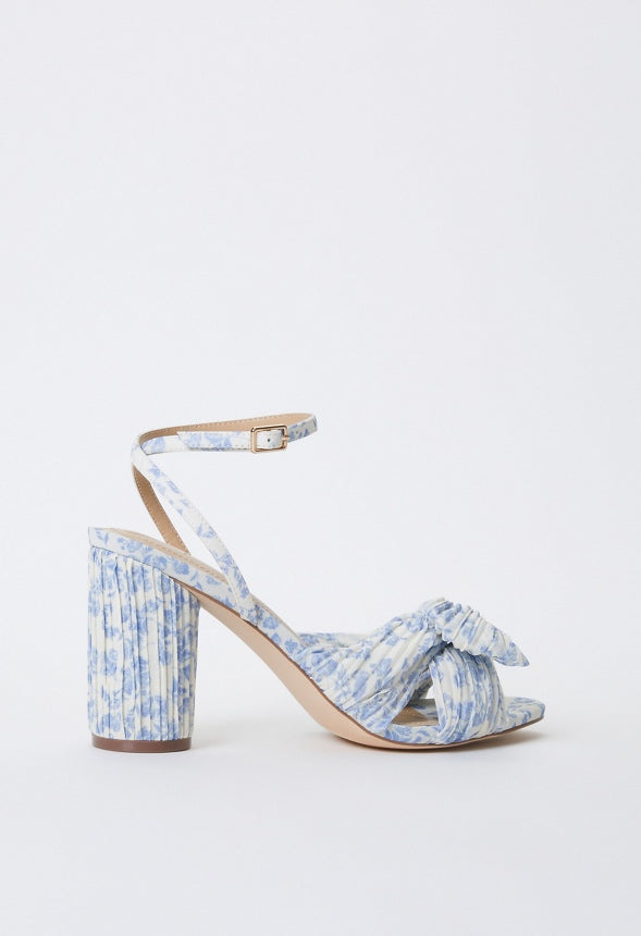 Poppy Heeled Sandal Blue/ Birch Floral