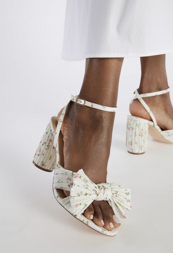 Poppy Heeled Sandal Birch Floral