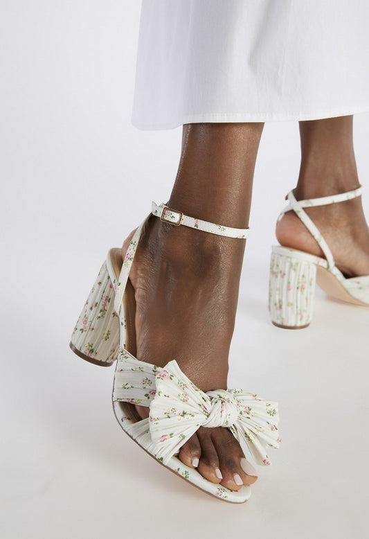 Poppy Heeled Sandal Birch Floral