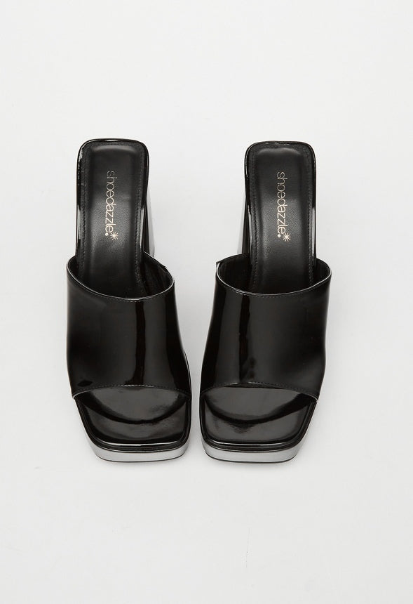 Madelyn Block Heeled Sandal Black Caviar