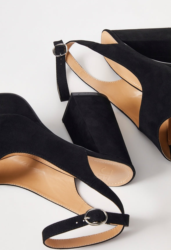 Hadley Platform Heeled Sandal Black Caviar