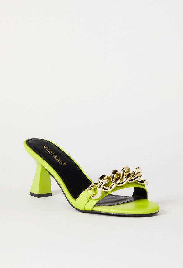 Karsyn Heeled Slide Sandal Limeade