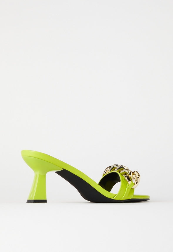Karsyn Heeled Slide Sandal Limeade