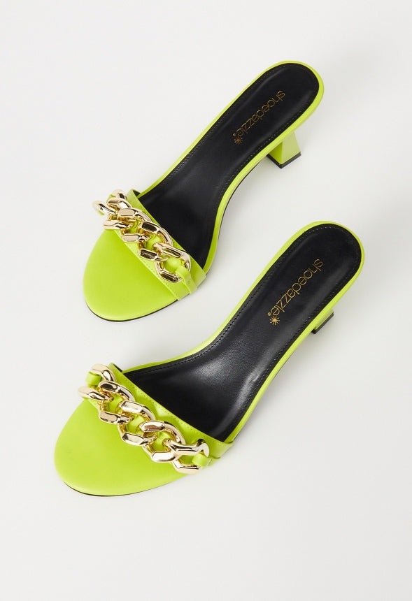 Karsyn Heeled Slide Sandal Limeade