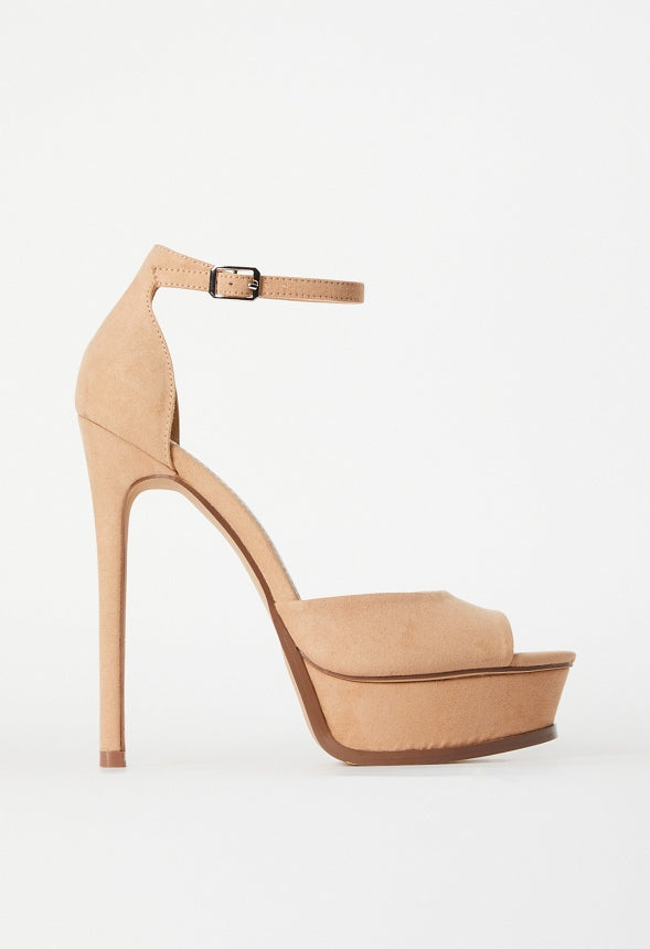 Londyn Platform Heeled Sandal New Nude