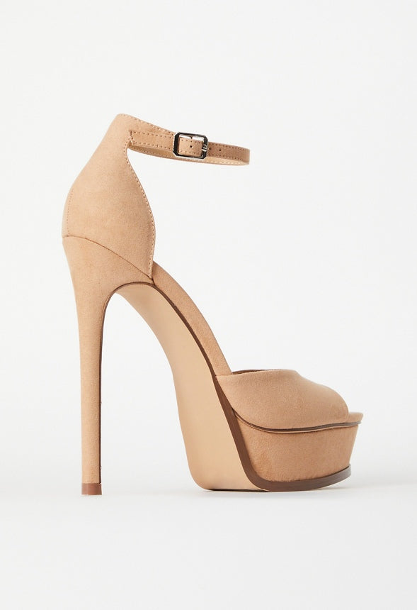 Londyn Platform Heeled Sandal New Nude
