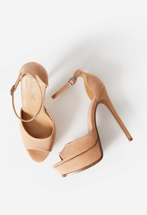 Londyn Platform Heeled Sandal New Nude