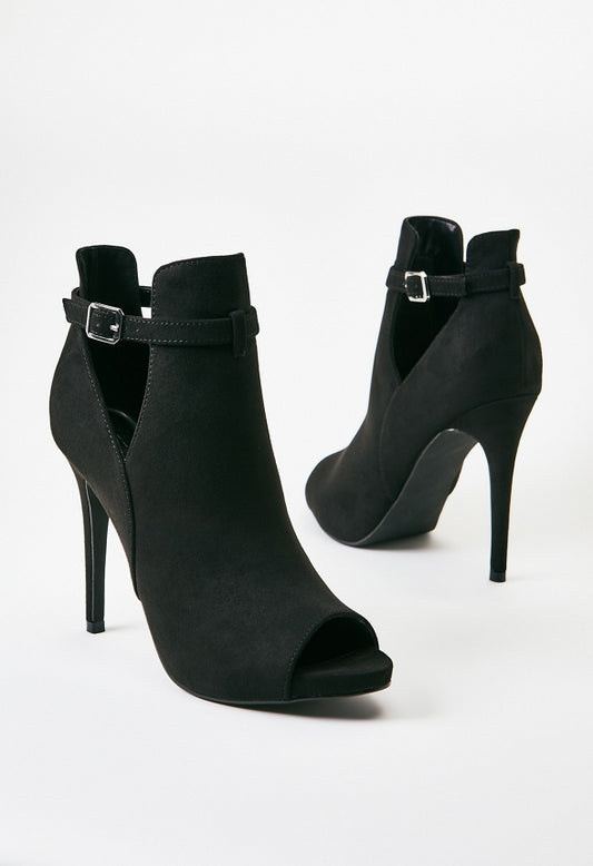 Carlin Cut-Out Bootie Black Caviar