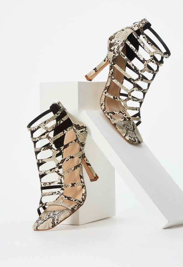 Missi Gladiator Heeled Sandal Bone