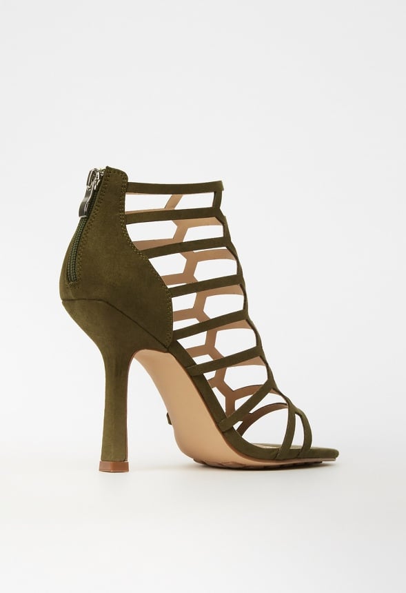 Missi Gladiator Heeled Sandal Burnt Olive