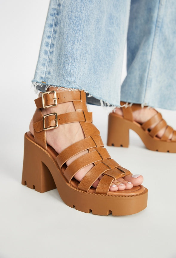 Sonnie Lug Sole Sandal Camel