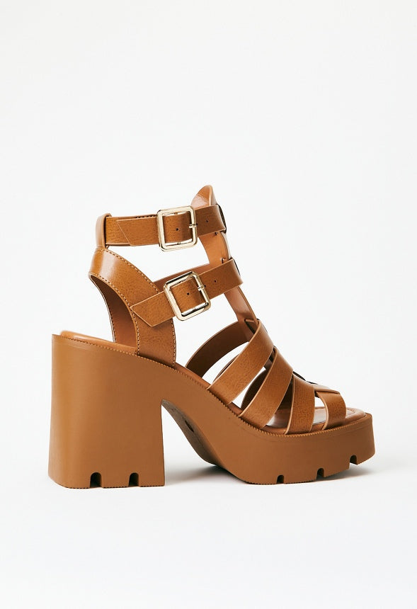 Sonnie Lug Sole Sandal Camel