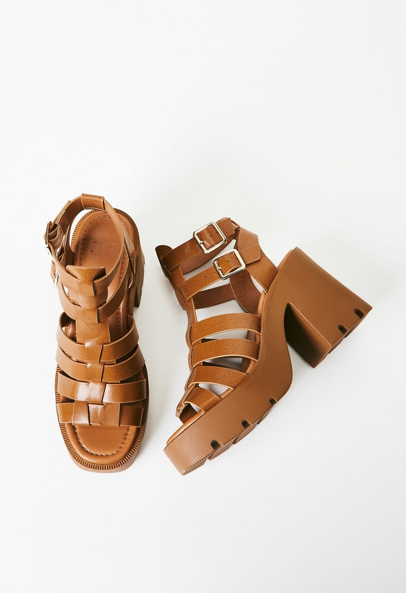 Sonnie Lug Sole Sandal Camel