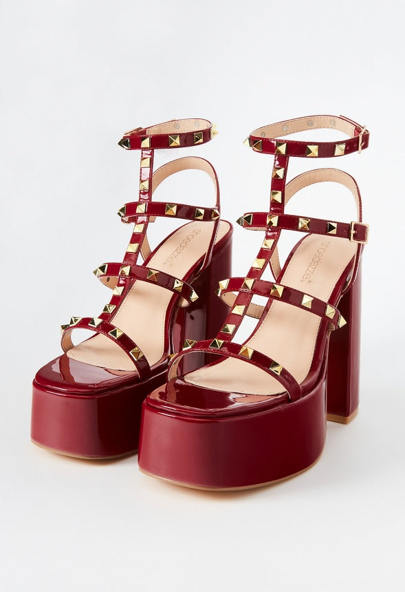 Anissa Platform Sandal Biking Red