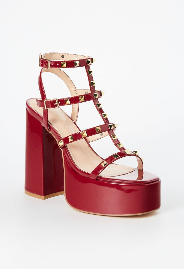 Anissa Platform Sandal Biking Red