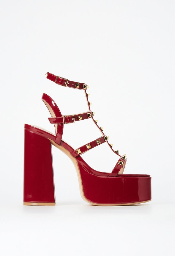 Anissa Platform Sandal Biking Red