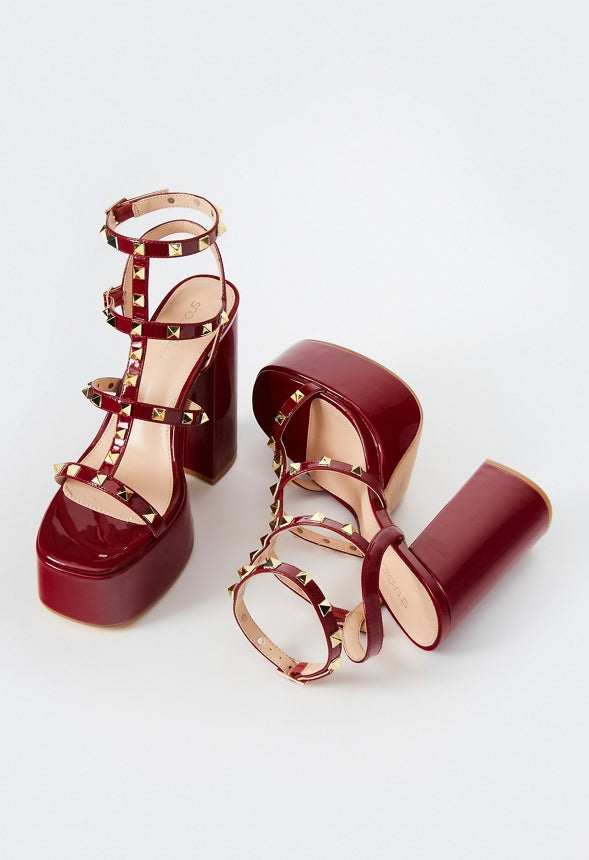 Anissa Platform Sandal Biking Red