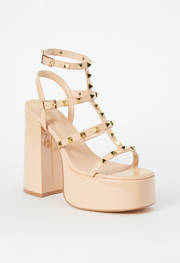 Anissa Platform Heeled Sandal New Nude