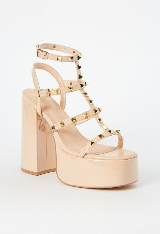 Anissa Platform Heeled Sandal New Nude