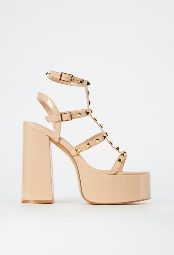 Anissa Platform Heeled Sandal New Nude