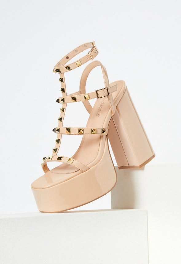 Anissa Platform Heeled Sandal New Nude