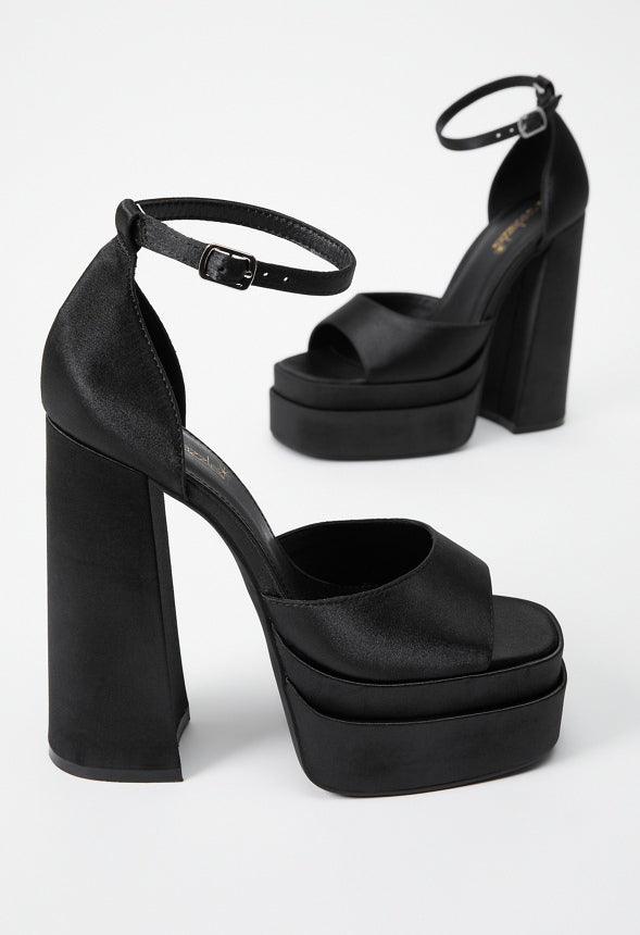 Aimee Platform Sandal Black Caviar