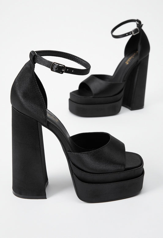 Aimee Platform Sandal Black Caviar