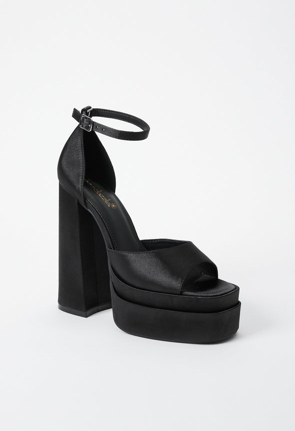 Aimee Platform Sandal Black Caviar