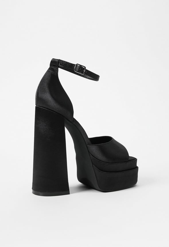 Aimee Platform Sandal Black Caviar