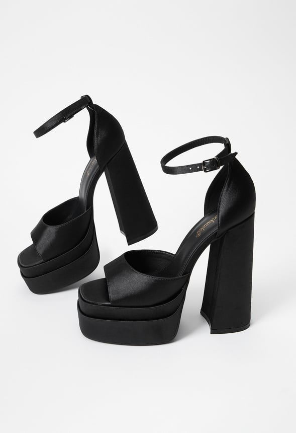 Aimee Platform Sandal Black Caviar
