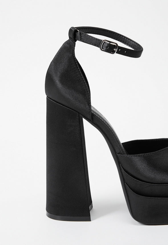 Aimee Platform Sandal Black Caviar