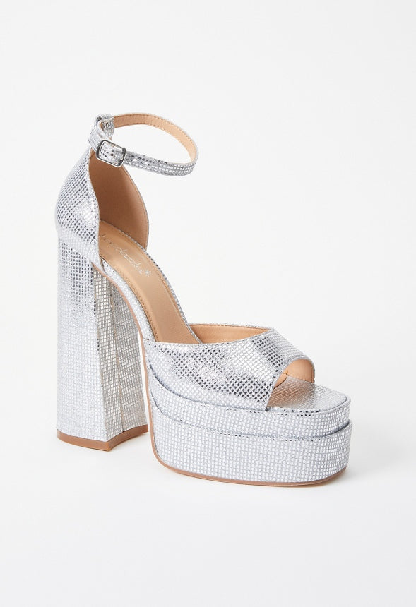 Aimee Platform Sandal Silver