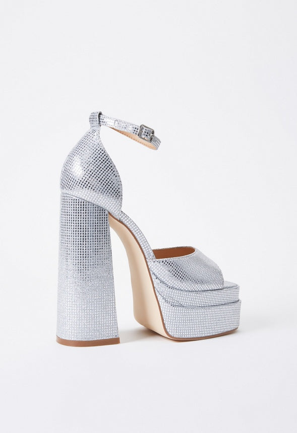 Aimee Platform Sandal Silver