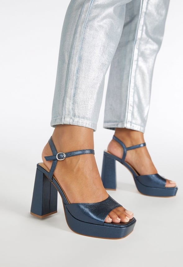 Mylah Platform Sandal Blue