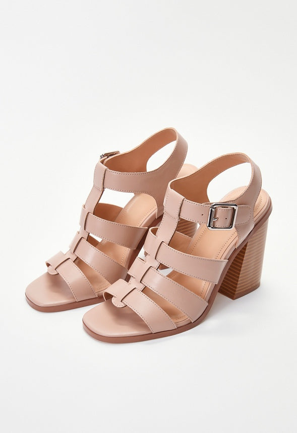 Jeanne Heeled Sandal Warm Taupe