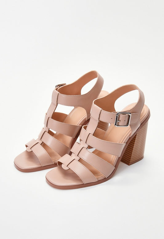 Jeanne Heeled Sandal Warm Taupe